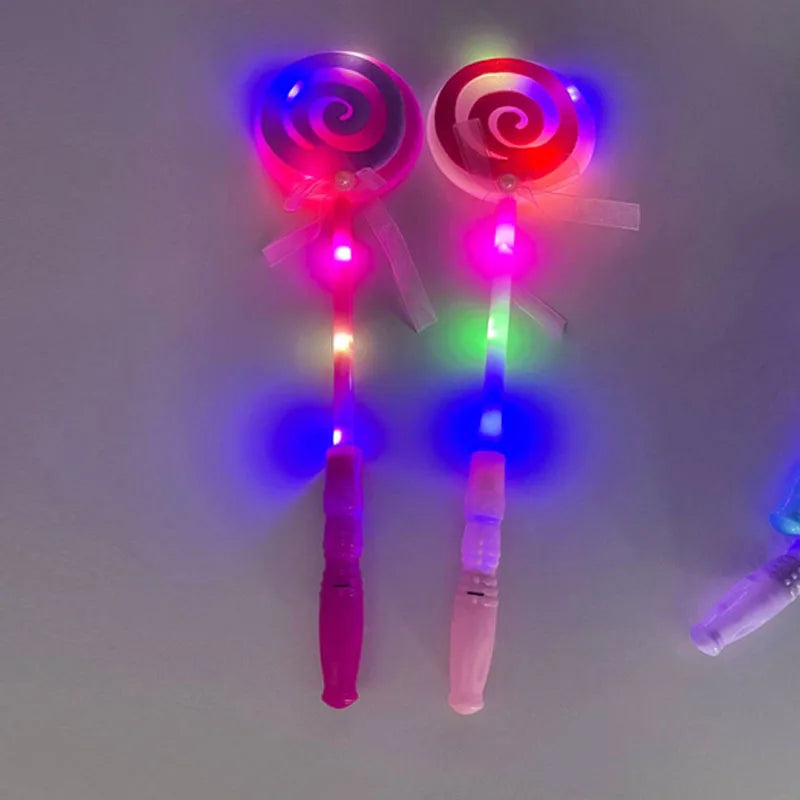 10pc LED Glow Lollipop Princess Wand Party Props – Set of 10 LED Party Wands Babs