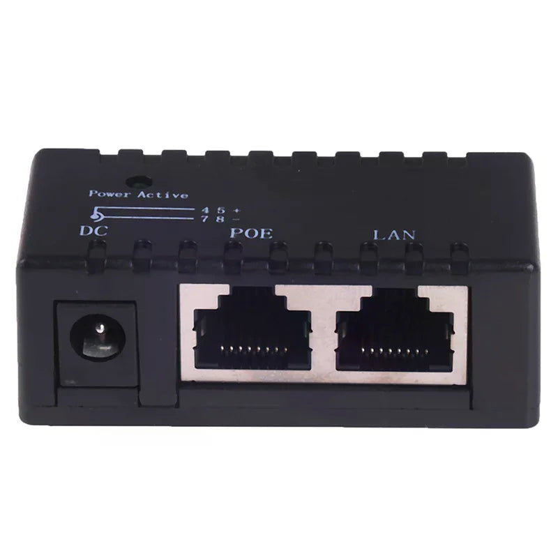 Passive PoE Injector 12V–48V for IP Camera, VoIP & Network AP PoE Network Injector Babs