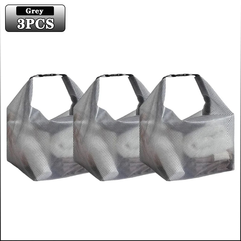 Transparent Waterproof Travel Toiletry & Makeup Organizer Bag Toiletry Travel Bag Babs Grey-3PCS S