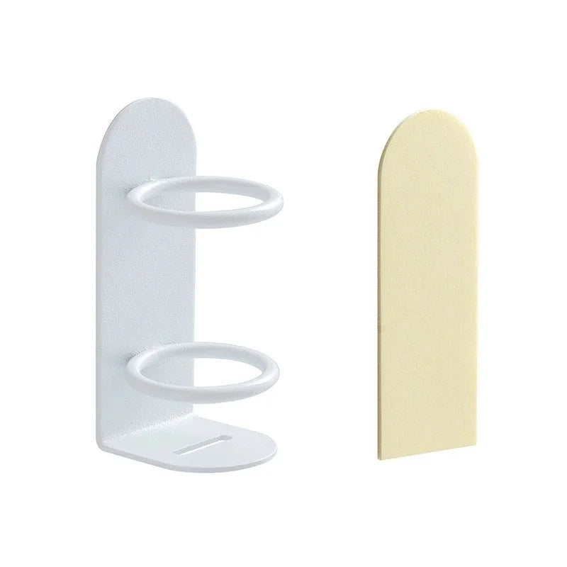 Wall Mounted Electric Toothbrush Holder – Self-Adhesive Metal Toothbrush Wall Holder Babs White
