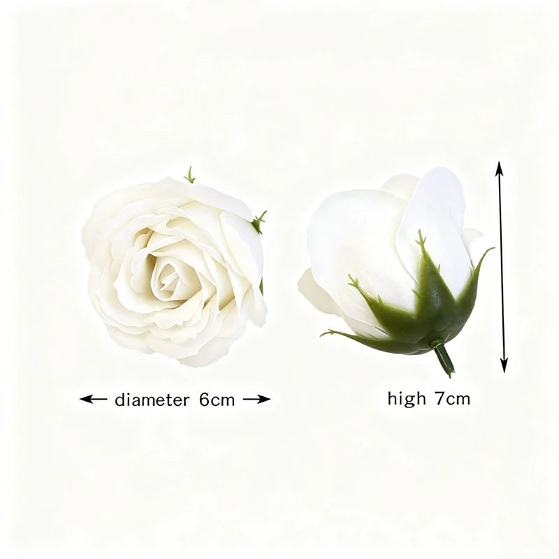 Artificial Soap Rose Flower Heads 5/10Pcs – Wedding & Home Decor Artificial Flower Heads Babs