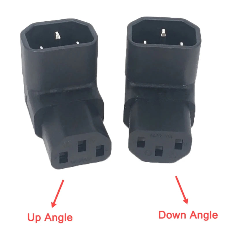 IEC 320 C14 to C13 Right Angle AC Adapter | 90° Converter AC Power Adapter Babs