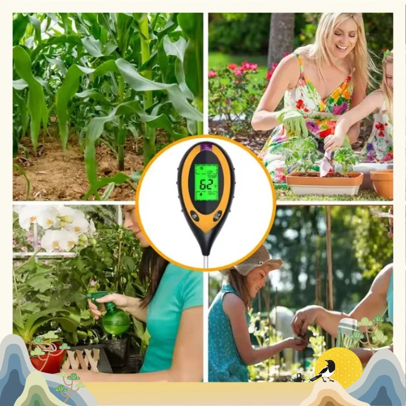 4-in-1 Soil Tester – pH, Moisture, Light & Temperature Soil Testing Meter Babs