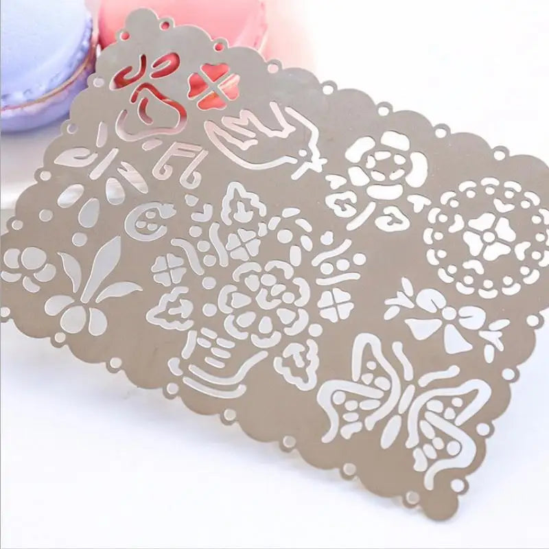 Lace Hollow-Out Drawing Template Ruler – Zinc Alloy Stencil Drawing Stencil Ruler Babs 1pc