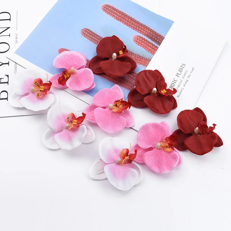 Artificial Silk Butterfly Orchid Flowers 30/60 Pcs | Home Decor Artificial Silk Flowers Babs