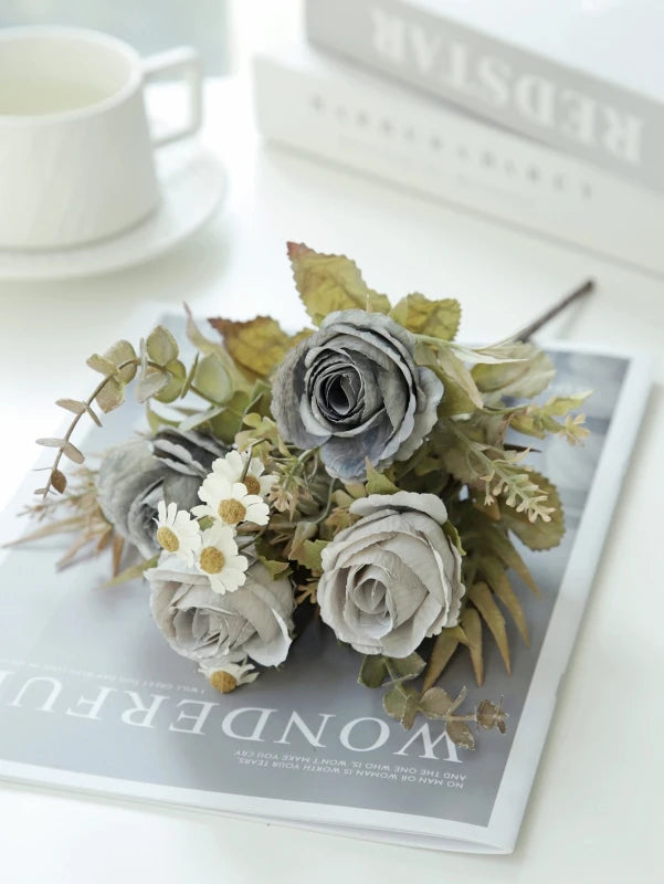 Silk Rose Artificial Flowers for Wedding, Home & Table Décor Artificial Silk Flowers Babs color 4 1 pc