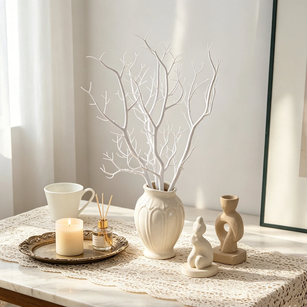Artificial Tree Branches for Vase, Wedding & Home Decor – 5/10 Pcs Artificial Plant Branches Babs