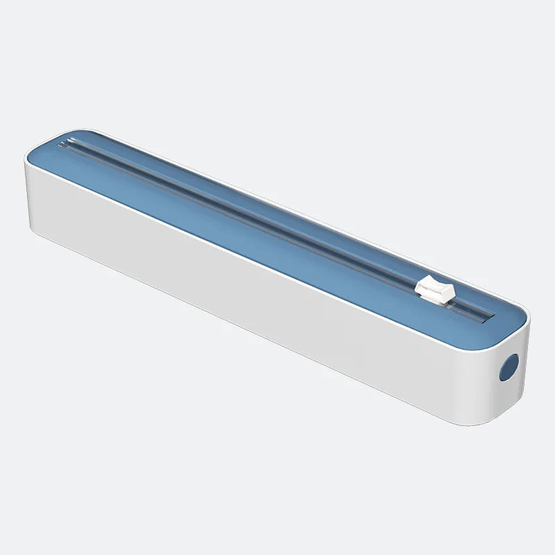 Food Wrap Dispenser with Slide Cutter | Clean Cuts Every Time Food Wrap Dispenser Babs blue