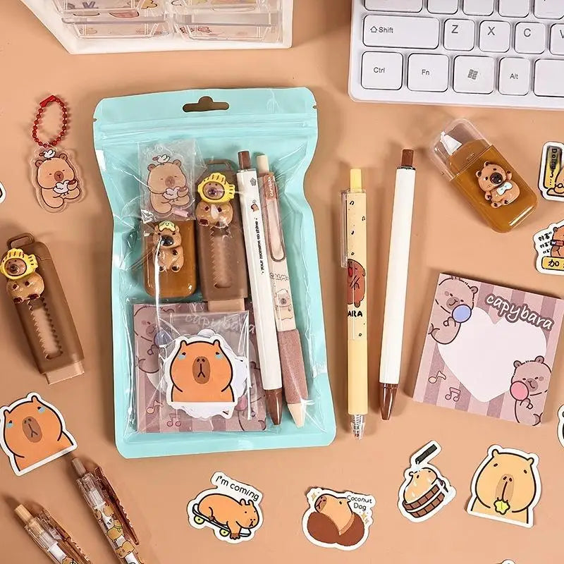 Cute Capybara Stationery Set – Fun School Supplies for Kids Kids Stationery Set Babs A1