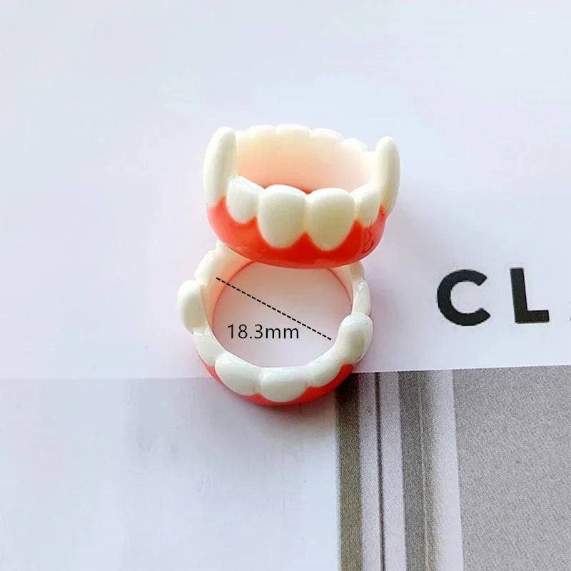 Sweet Strawberry Fruit Ring | Hand-Painted J-Korean Fashion Fashion Ring Babs 1pc 18.3mm