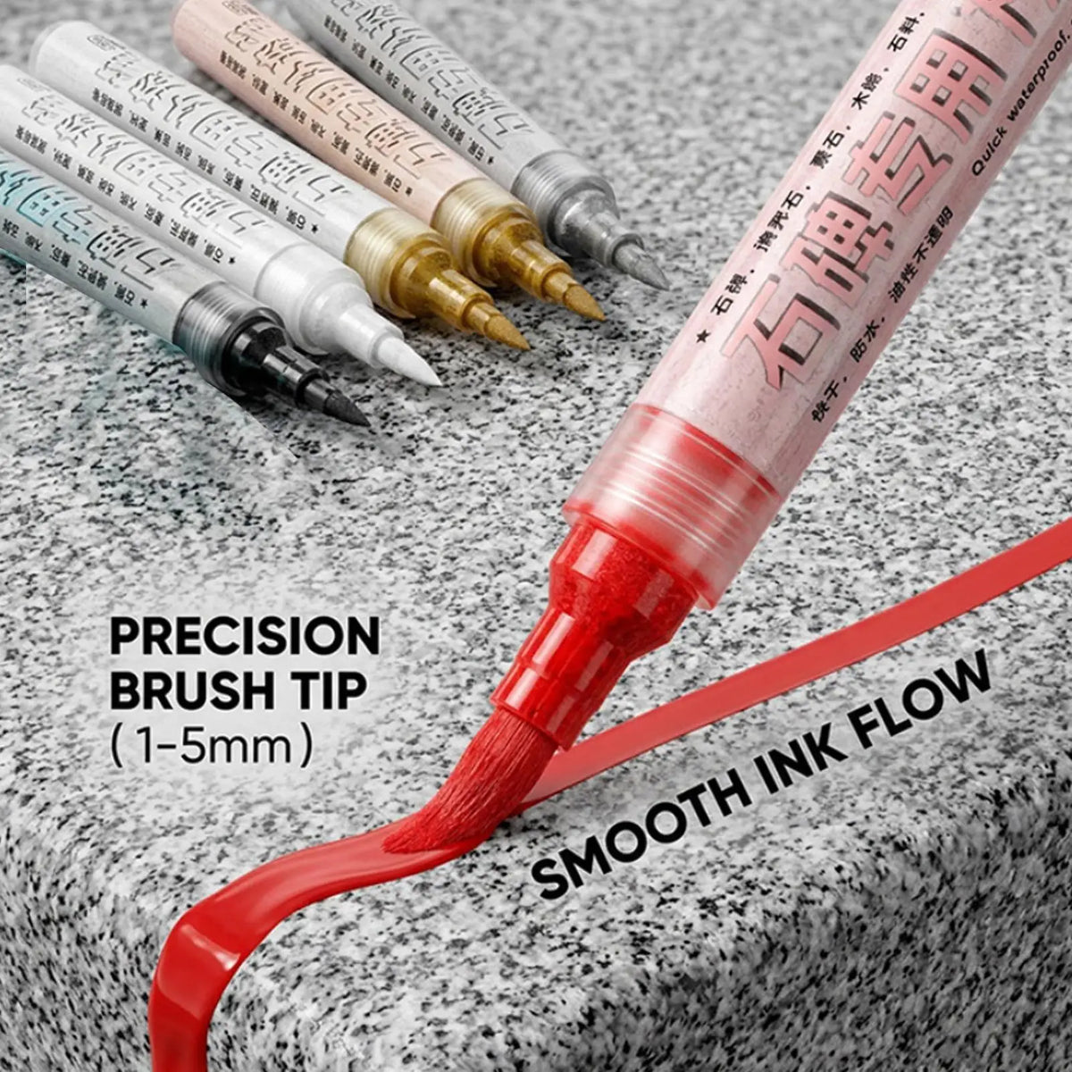 Tombstone Marker Pen – Waterproof Fade-Resistant 12 Colors Stone Paint Marker Babs