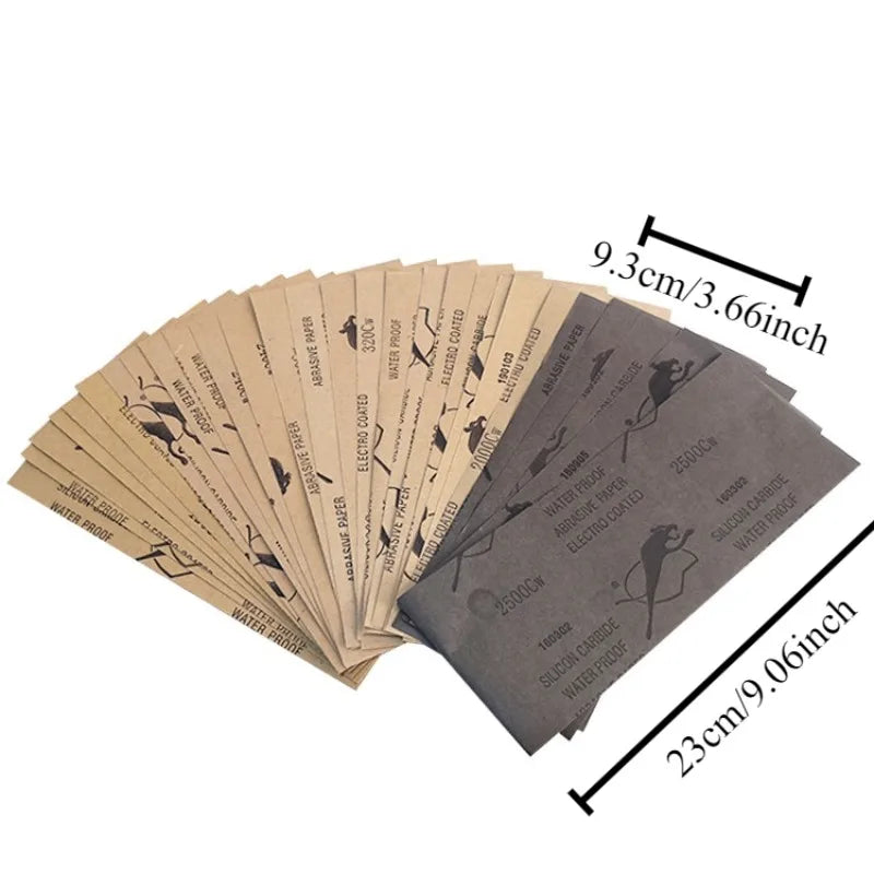 Silicon Carbide Waterproof Sandpaper Set – Wood Metal Auto Abrasive Sandpaper Set Babs
