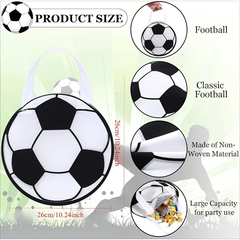Soccer Party Favor Bags | Ball-Themed Non-Woven Goodie Bags Party Favor Bags Babs