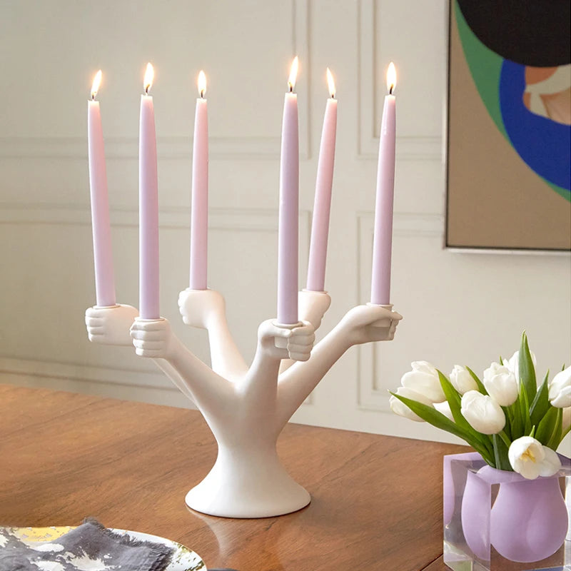 Nordic White Candle Holders – Wedding & Home Decor Candlestick Candle Holder Babs