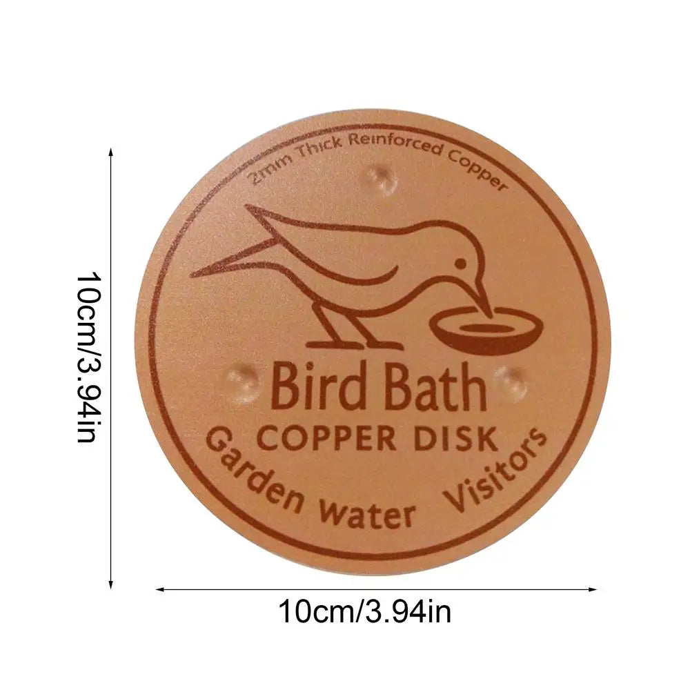 Copper Bird Bath Purifier Disk – Triple-Point Garden Accent Bird Bath Disk Babs 1pcs