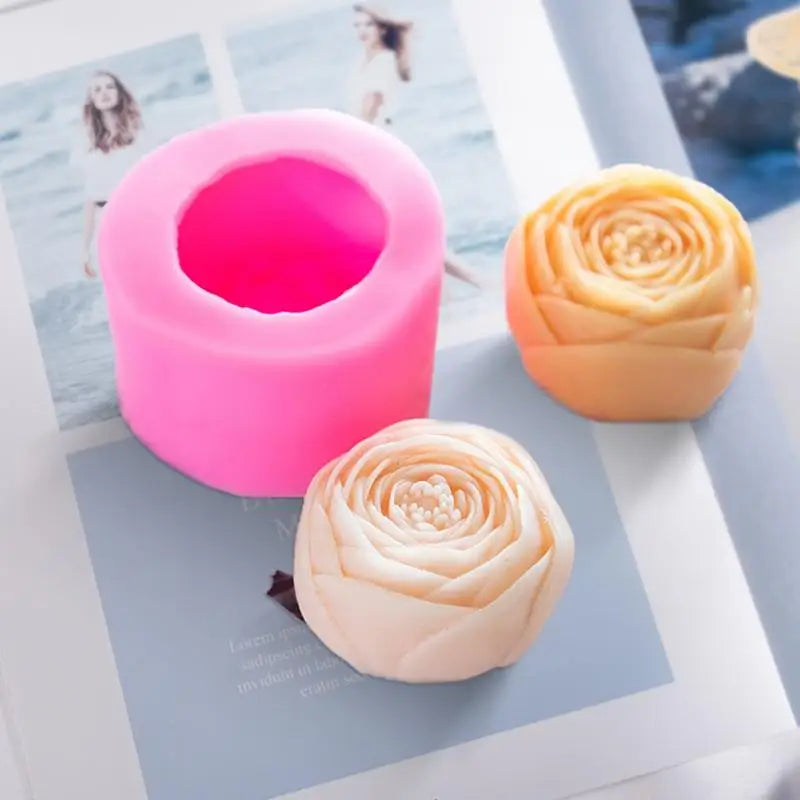 3D Rose Silicone Mold – DIY Soap Making & Glitter Decor Silicone Craft Mold Babs 1pc