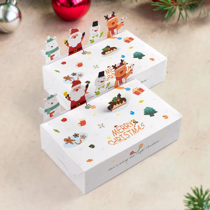 Christmas Kraft Paper Candy Gift Boxes 5/10Pcs – Holiday Favors Holiday Gift Boxes Babs