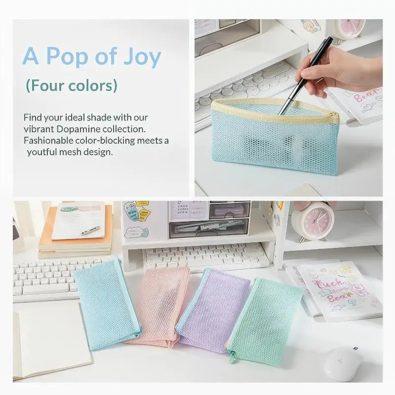 Mesh Zipper Pouch – Pencil Case & Travel Organizer Bag Mesh Organizer Pouch Babs