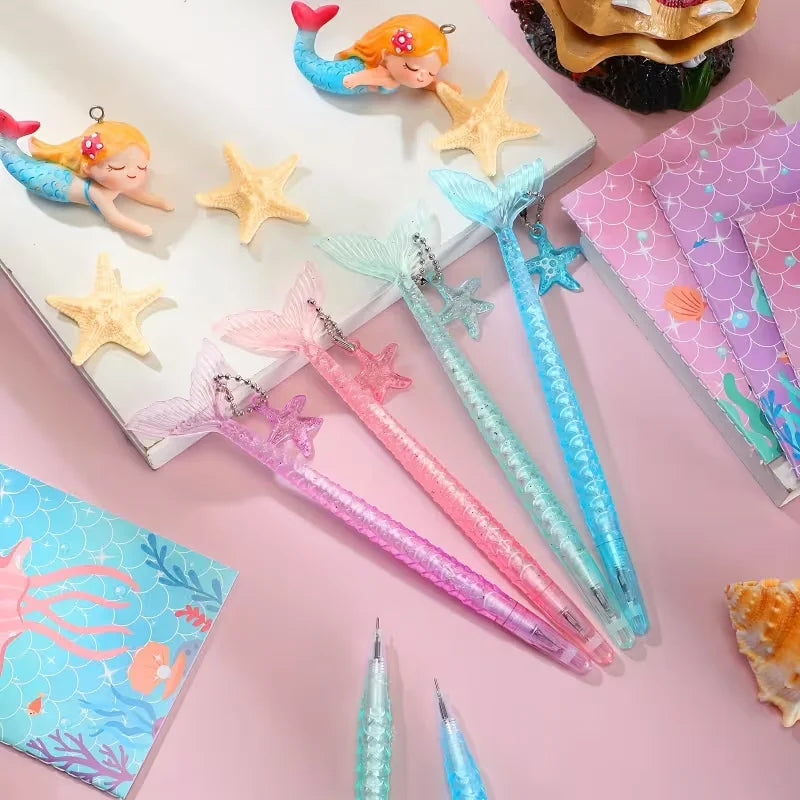 Mermaid Theme Notebooks & Pens – Kids Ocean Party Favors 8/12 Sets Party Favor Set Babs