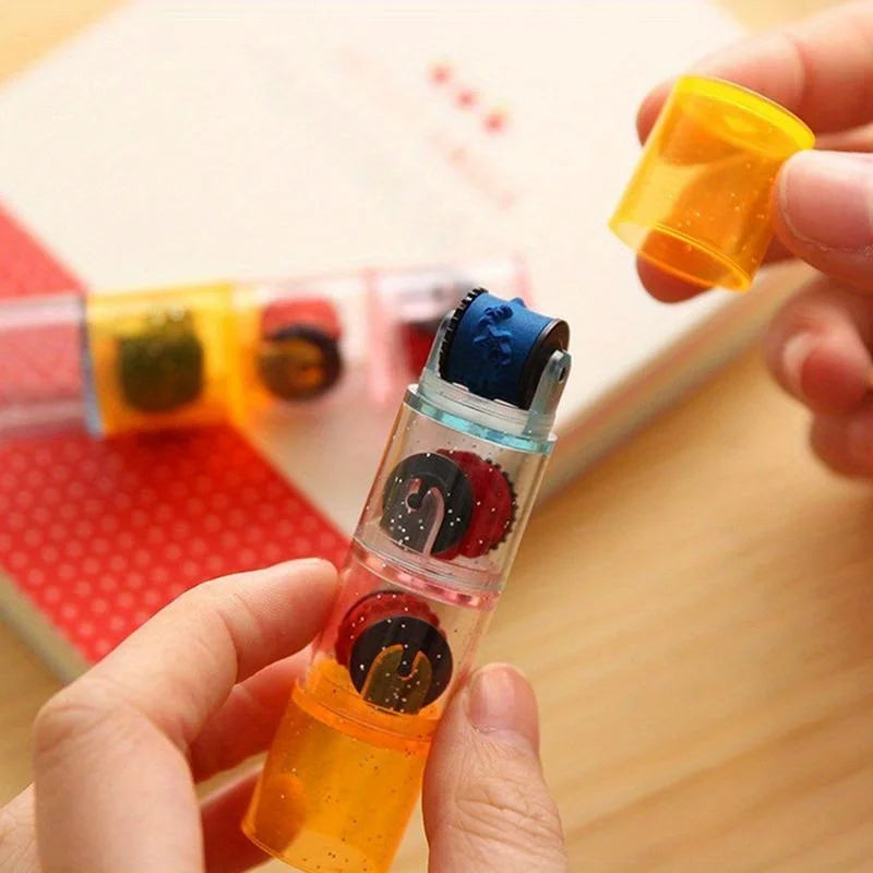 Colorful Roller Ink Stamp Pad – DIY Cartoon Drawing Tool for Kids Kids Roller Stamp Babs