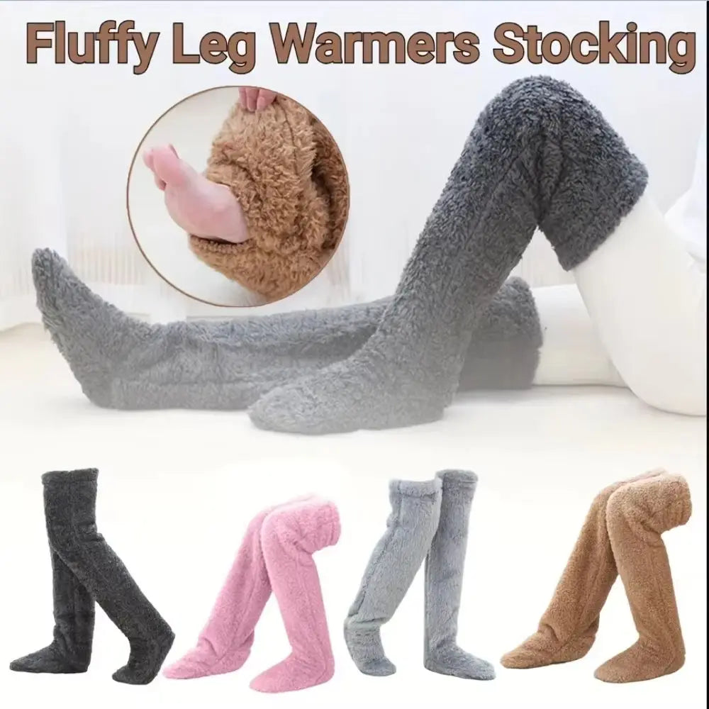 Winter Fleece Toeless Leg Warmers – Thermal Ankle Knee Cover Fleece Leg Warmers Babs