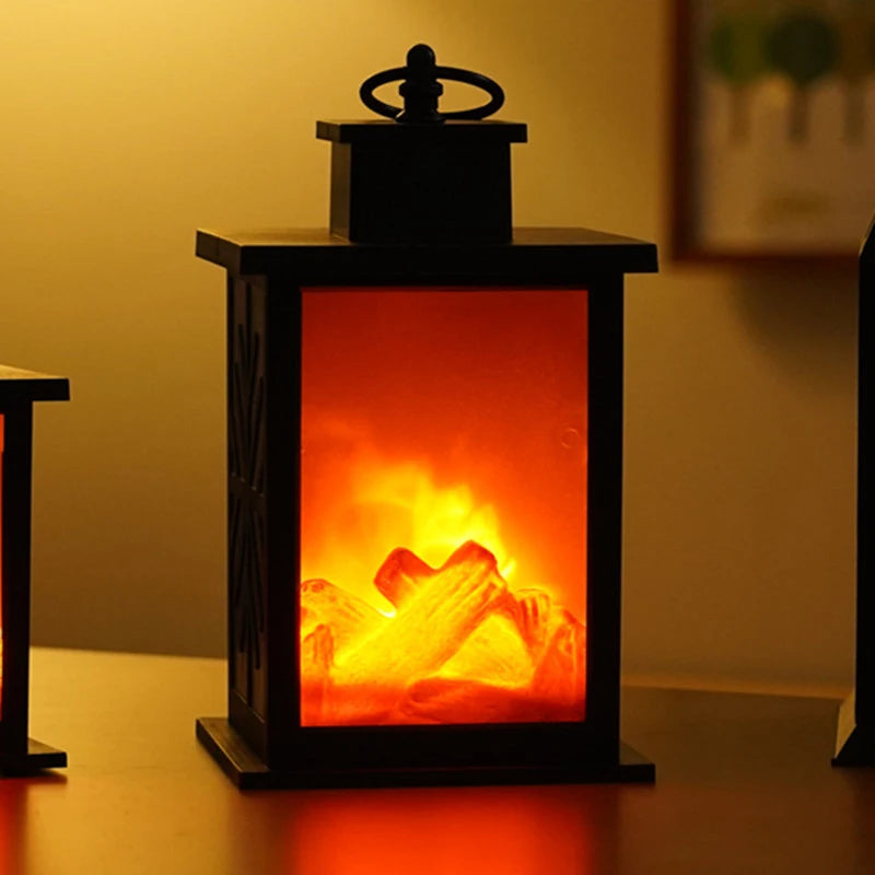 LED Flame Effect Lamp – Retro Fireplace Night Light Décor Flame Effect Night Light Babs