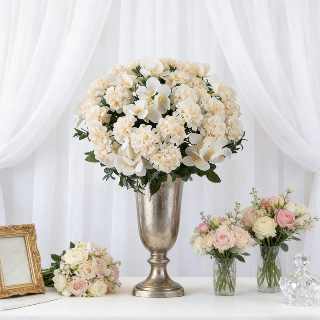 Silk Peony & Hydrangea Artificial Bouquet – Wedding & Home Décor Artificial Flower Bouquet Babs