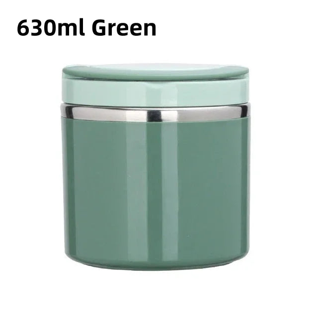 Insulated Stainless Steel Thermal Food Jar 630ml & 1000ml Thermal Food Jar Babs Green-630ml 1 1