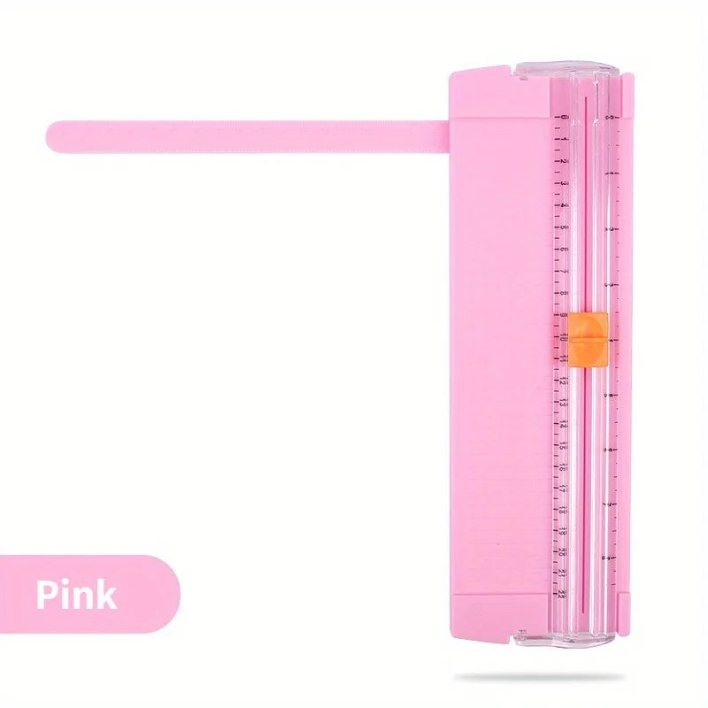 Mini Portable A5 Paper Cutter – Compact Handbook Trimmer Portable Paper Cutter Babs Pink