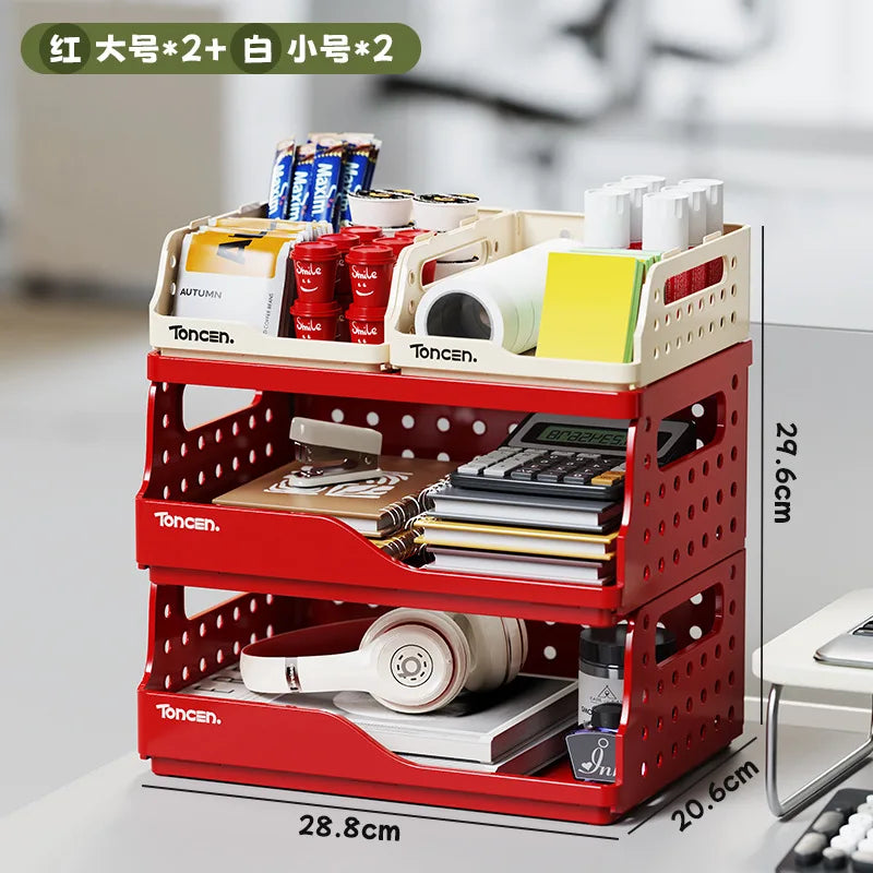 Double Layer Desk Organizer Pegboard Pen Holder Storage Shelf Desk Organizer Babs 10