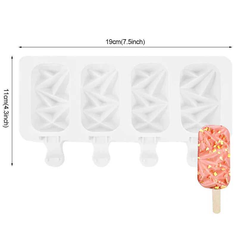 Silicone Popsicle & Ice Cream Mold Tray – DIY Dessert Maker Silicone Dessert Mold Babs