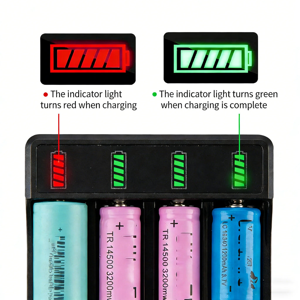 Universal 3.7V Smart Lithium Battery Charger – 18650 & 14500 Battery Charger Babs
