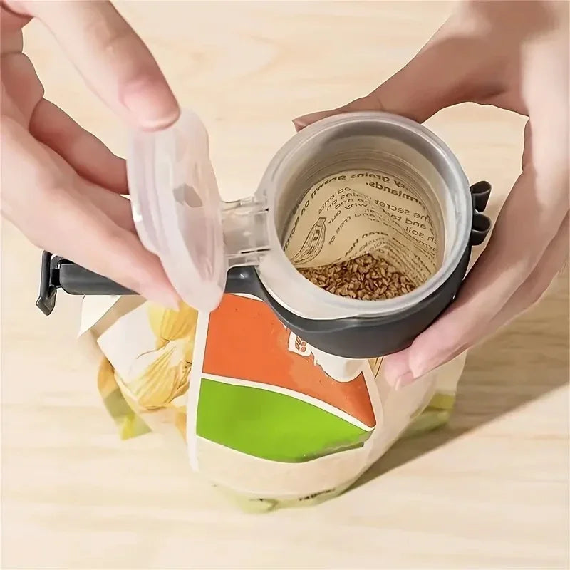 3-Pack Food Bag Sealing Clips with Pour Spout | Keep Snacks Fresh Food Bag Sealing Clips Babs