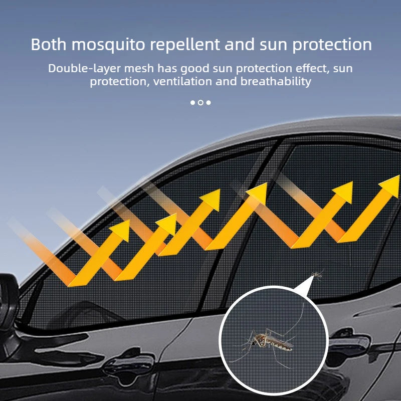 Car Mesh Sun Shade & Mosquito Screen – Universal Window Cover Car Window Sun Shade Babs