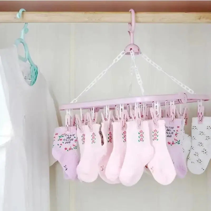 36-Clip Folding Drying Rack for Socks & Lingerie | Compact Folding Drying Rack Babs
