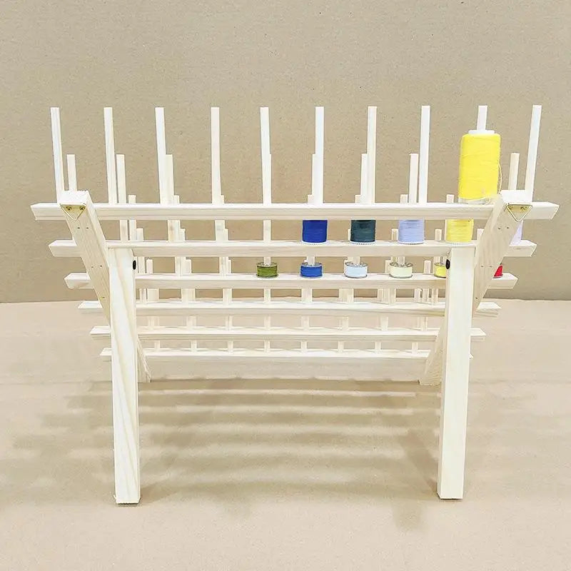 Wood Thread Rack – 60 + 10 Long Pegs Sewing & Embroidery Organizer Thread Rack Organizer Babs