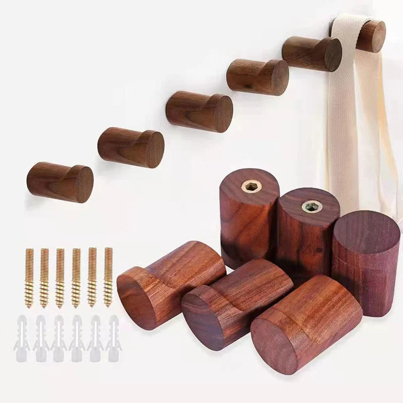 Beech Black Walnut Wall Hook – Minimalist Wood Coat Hook Wood Wall Hook Babs