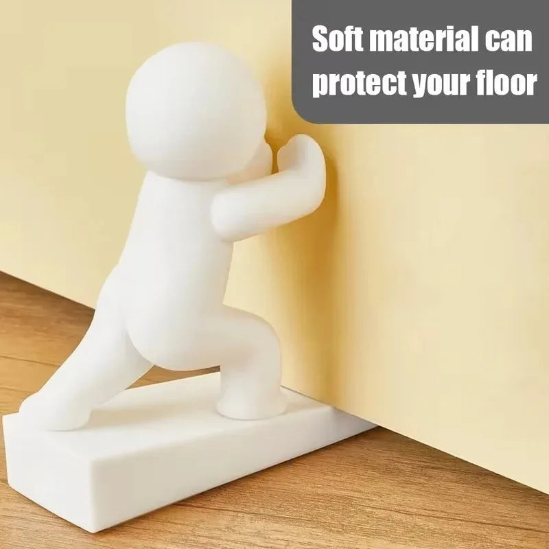Cartoon Action Figure Door Stop – No-Drill, Non-Slip Bumper Decorative Door Stop Babs