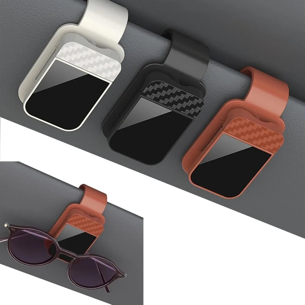 Car Sun Visor Glasses Holder – One-Hand Clip-On Organizer Car Visor Organizer Babs