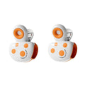 Windproof Cartoon Clothespins – Anti-Slip Clothes Clips 2 Pcs Laundry Clothespins Babs White Orange