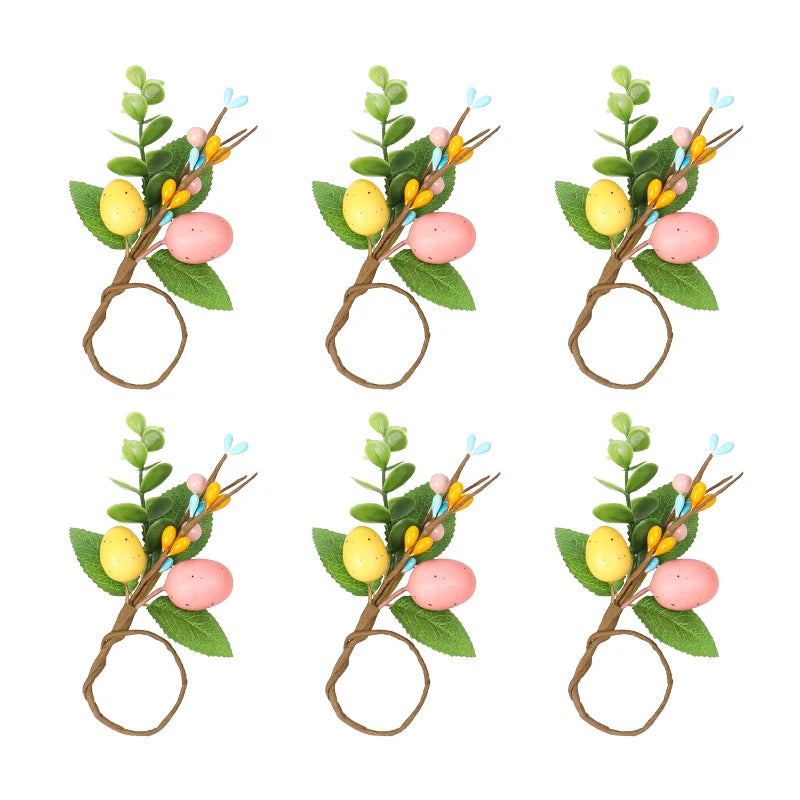 Easter Bunny Napkin Rings – Spring Table Décor 2025 Napkin Rings Babs 6pcs