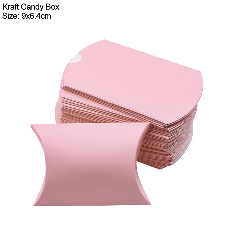 Pillow Candy Gift Boxes Kraft Paper Party Favors 10/20/30 Pcs Gift Packaging Boxes Babs Style3 10pcs