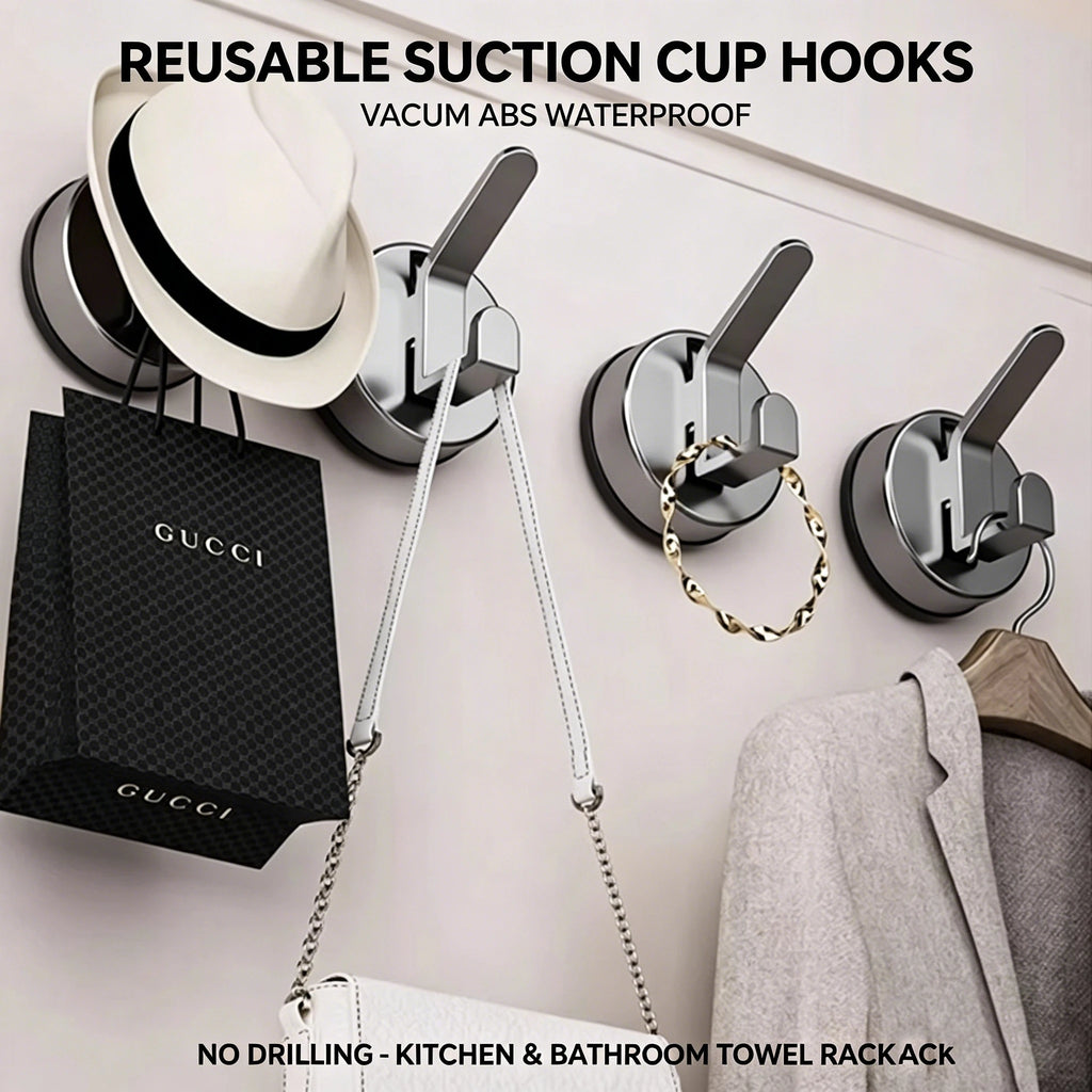 Suction Cup Hooks – Waterproof Towel & Robe Hanger | No Drill Suction Cup Hooks Babs