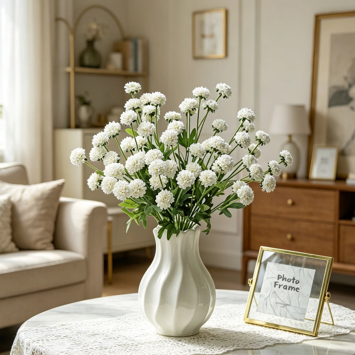 Silk Ball Chrysanthemum Artificial Flowers | Wedding & Home Decor Artificial Flowers Babs