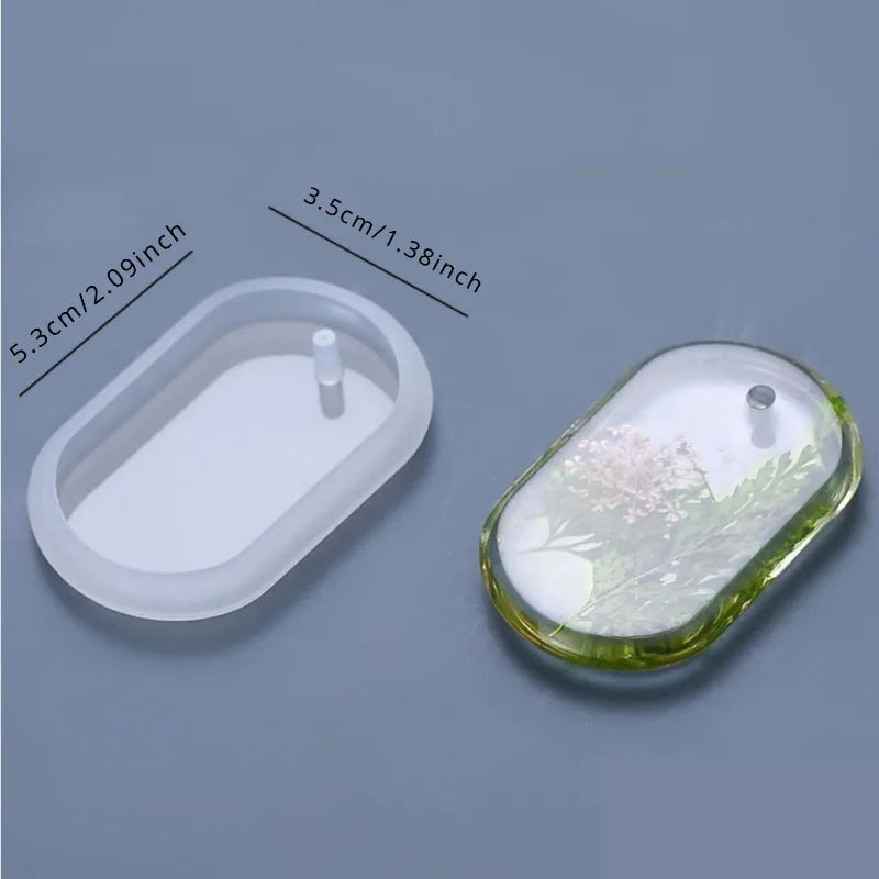 Pendant Silicone Mold – Round & Rectangle Shapes, Easy Release Jewelry Silicone Mold Babs