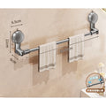 Retractable Suction Cup Towel Rack – No-Drill, 30–80cm Suction Towel Rack Babs 40-80cm Gray