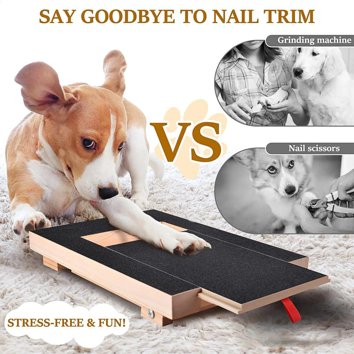 Dog Nail Scratch Board with Treat Box | Wooden Nail File Pad Dog Nail Scratch Board Babs