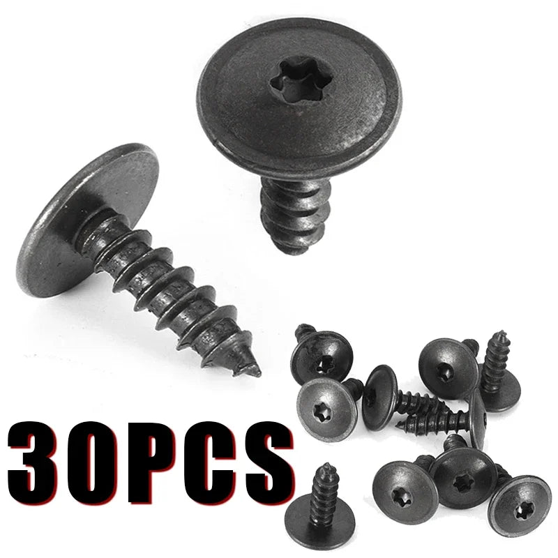 30Pcs M5 Self-Tapping Screws for VW Golf Polo Audi Engine Cover Car Fastener Screws Babs 30PCS