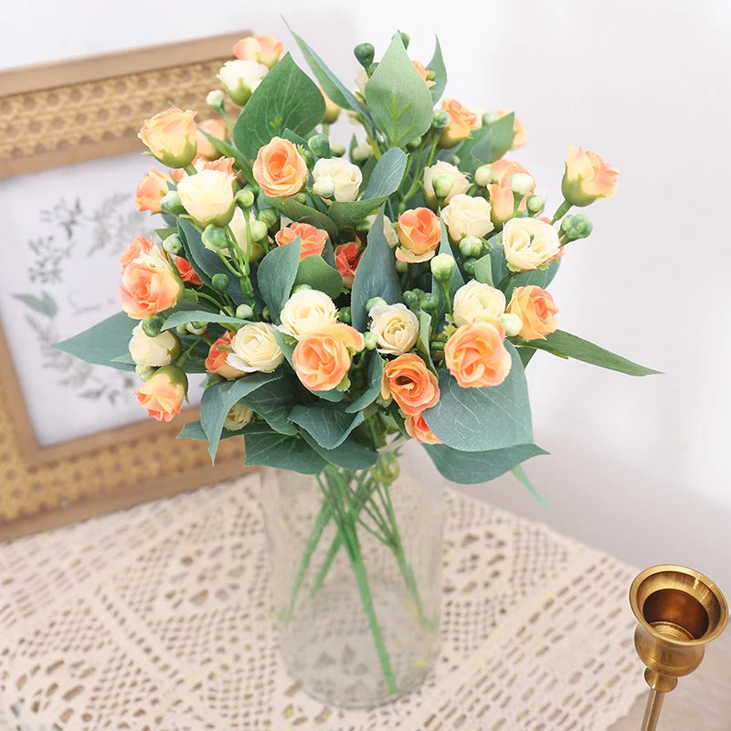Silk Rose Artificial Flower Bouquet | Wedding & Home Décor Artificial Silk Flowers Babs