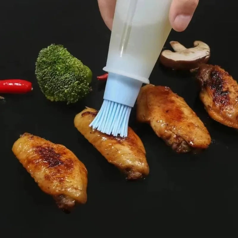 Silicone Oil Dispenser Bottle with Brush – BBQ & Baking Oil Dispenser Brush Babs